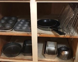 Ekco baking pans, cooling racks