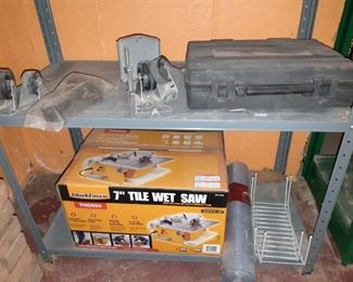Tile wet saw and other tile cutting supplies