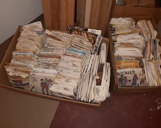 Huge collection of vintage patterns and fabric