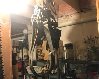 Antique Pole Climbing Harness and Tree Saw