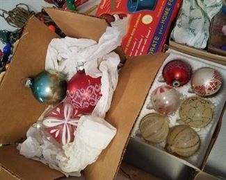 German, Yugo, lead glass ornaments - more vintage Christmas 
