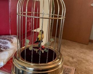 Singing bird in cage from west Germany!