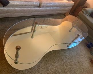 Awesome glass and mirror coffee table