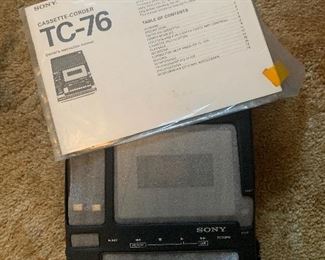 Sony TC-76 cassette recorder in excellent NOS condition!