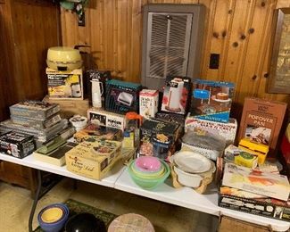 Various kitchen items. Some never used