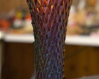 Carnival glass vase