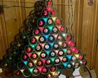 Vintage Christmas light up tree