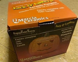 Marcia Ceramics 80s ceramic pumpkin in original box