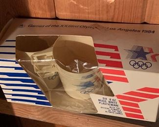 Plastic cups from 1984 Olympics