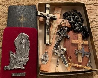 Crucifixes, rosaries and other religious items