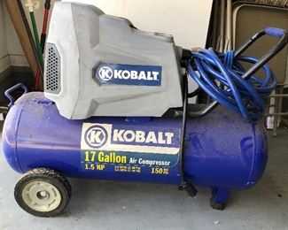17 gallon Kobalt horizontal air compressor 