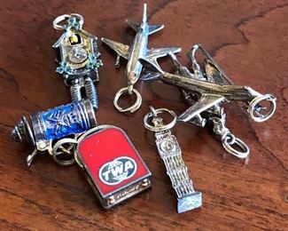 Sterling TWA charms 