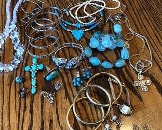 Lots of sterling silver jewelry 