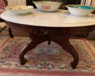 Marble topped coffee table 