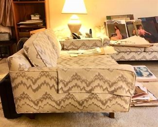 Likely Harvey Probber pair of mid-century sofas 