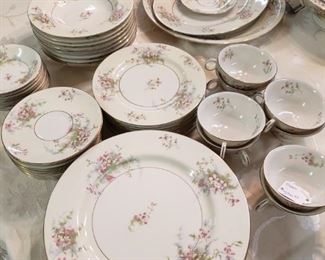 Apple Blossom by Theodore Haviland. Have a 8 person place setting with many serving pieces 