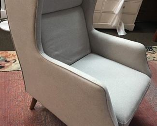 New wingback grey upholstered chair 