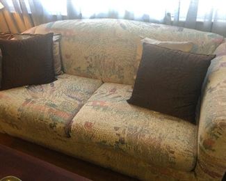 Poor sleeper sofa has body-image issues, hence the strategically placed pillows