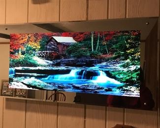 Framed Motion picture w/water fall & chirping birds