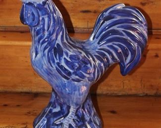 Blue & White Rooster