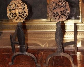 Rosette Andirons