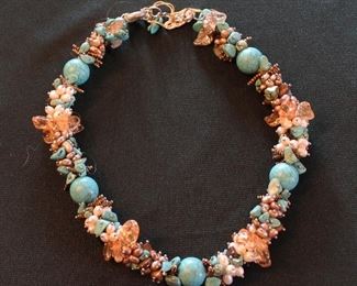 Pearl & Turq. Necklace