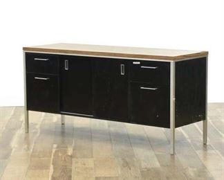 Mid Century Industrial Tanker Credenza 