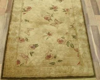 Contemporary Butterfly & Floral Area Rug