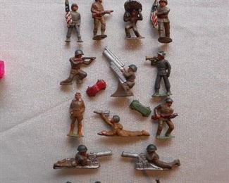 "Smalls" Area-In a Case:  More soldiers now displayed in a case.