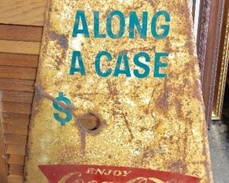 c.1950's Tin Point of Purchase Coca-Cola Display Price Sign, (Height-25" and Bottom Width-19")