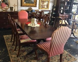 Mahogany Dining Room Table with 6 Chairs
