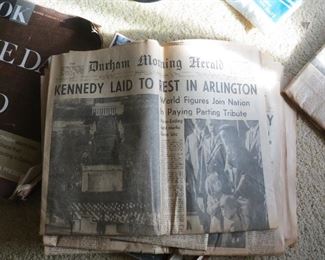 VARIOUS HISTORIC NEWSPAPERS.