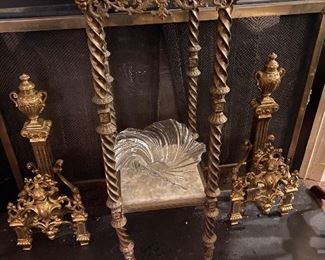 Period Victorian Brass and alabaster plant stand. 