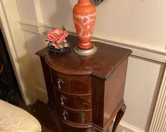 Pair of vintage Peking glass lamps. 