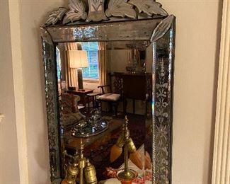 Pair of vintage Venetian mirrors. 