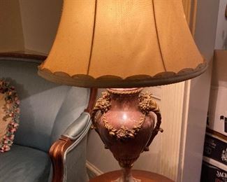Marble Lamp with gilt bronze mounts. 