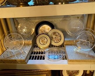 Lalique year plates. 