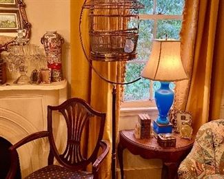 Hendryx period Art Deco copper & Brass bird cage. 