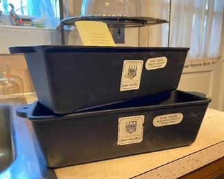 Two Cousances made in France cast iron loaf pans. 