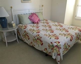 Queen metal headboard/bed