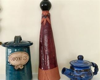 Signed pottery items