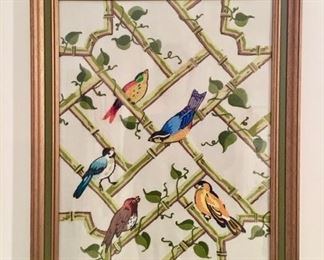 Stitched bird picture