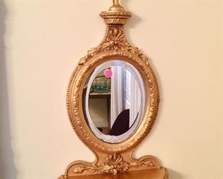 Chelsea House wall shelf with beveled mirror