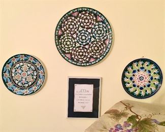 Hand painted decorative plates from Turkey