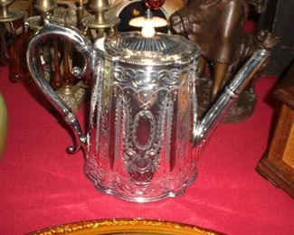 Henry Atkin & sons Sheffield hand chiseled coffee pot c.1870