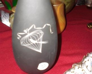 6" Thomas Germany Papageno mid century modern bird cage vase