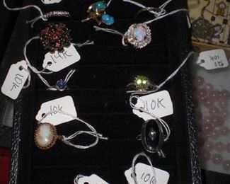 Platinum, 18K, 14K, 10K rings