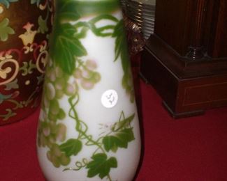 art glass vase marked Galle'