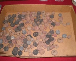 Native American clay beads