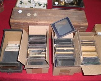 magic lantern glass photographic slides